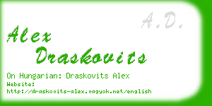 alex draskovits business card